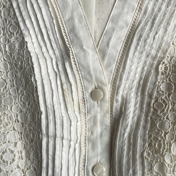 🍀Sale 4/$20 ANTHROPOLOGIE HD in Paris Lace & Chambray Dress - Picture 5 of 11